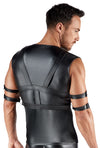 Schwarzes verführerisches Shirt Set mit integriertem Brust Harness von Svenjoyment – Ansicht 5