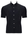 Enges Herren-Kurzarm-Hemd im silber-schillernden Lurex-Look von Svenjoyment – Ansicht 6