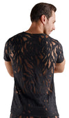 Schwarzes betonendes Herren-Shirt in lebhafter Ausbrenner-Optik von Svenjoyment – Ansicht 5