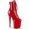 FLAMINGO-1020 Plateau Stiefel - Rot Lack | Pleaser