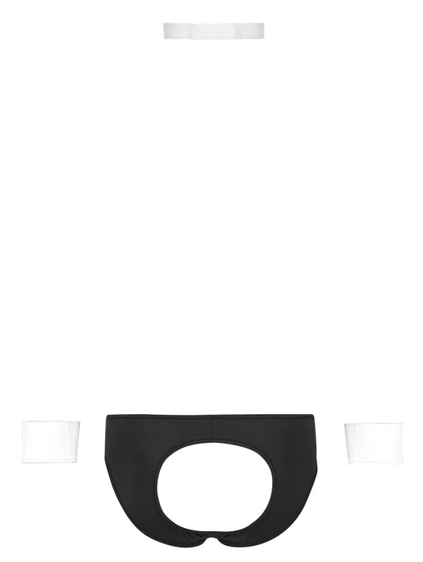 Schwarzes Herren-Set mit Jockslip, Manschetten und Fliege von Svenjoyment – Ansicht 7