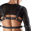Schwarzes Herren-Set mit Crop-Top, Brust-Harness, Jock und Fesseln von Svenjoyment BONDAGE – Ansicht 7