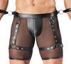 Schwarzes Herren-Set mit Harness-Pants, Brust-Harness und Fesseln von Svenjoyment BONDAGE – Ansicht 6