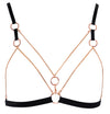 Schwarzes Bondage-Set aus Samtbändern mit roségoldfarbenen Ketten von Cottelli – Ansicht 7