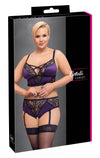 Lilafarbenes sündiges Dessous Set aus Satin und edler Spitze von Cottelli CURVES