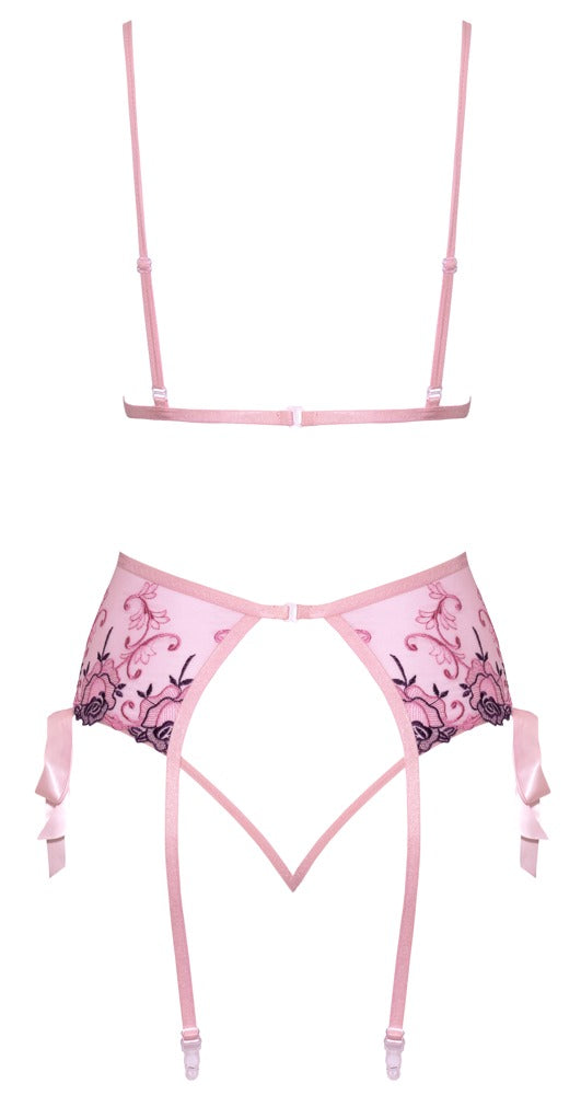Rosa verführerisches BH Set mit floraler Stickerei von kissable – Ansicht 5
