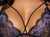 Schwarzes Straps-Set aus Blütenspitze mit Bralette, Strapsgurt und String von Cottelli – Ansicht 5