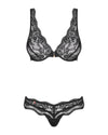 Schwarzes Set Luvae mit Soft-BH und String als eleganter Klassiker von Obsessive – Ansicht 6