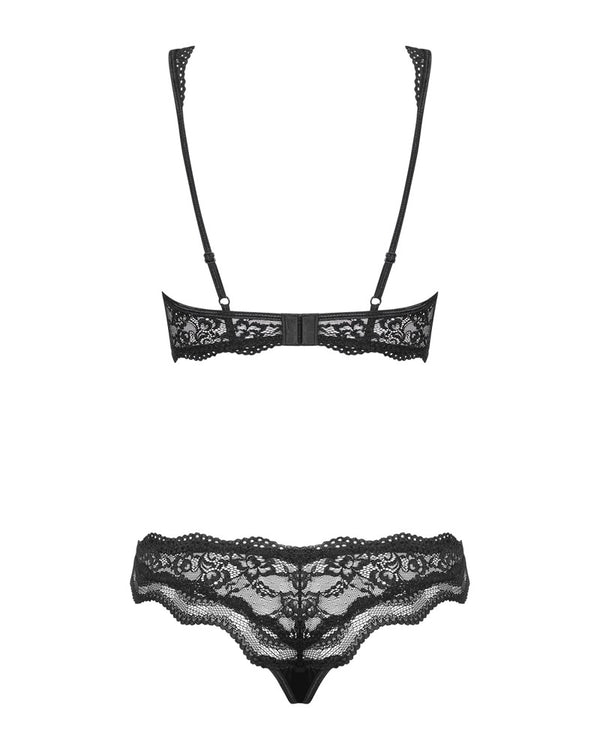 Schwarzes Set Luvae mit Soft-BH und String als eleganter Klassiker von Obsessive – Ansicht 7