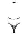 Set Xenita im Animal-Print mit schwarzem Spitzenbesatz, Soft-BH und String von Obsessive – Ansicht 4