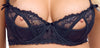 Schwarzes Straps-Set aus Stretch-Spitze mit Halbcup-BH und Cut-outs von Cottelli – Ansicht 5