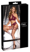 Rotes fesselndes Mattlook Dessous Set mit offenen Elementen von Cottelli BONDAGE