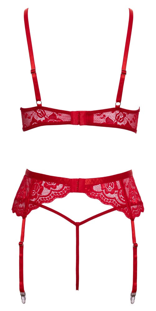 Rotes verführerisches Festtags Set mit zarter Spitze von Cottelli LINGERIE – Ansicht 7