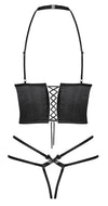 Schwarzes Hebe-Set mit Schleifenverzierung und String von Obsessive – Ansicht 4