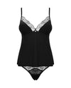 Schwarzes Set Bella Rou mit besticktem Top und Panties von Obsessive – Ansicht 3