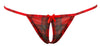 Rotes Set in Karo-Optik mit weißer Spitze und Tüll von Cottelli – Ansicht 6