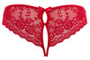 Roter Slip aus Blütenspitze mit schleifenverzierten Cut-Outs von Cottelli – Ansicht 6