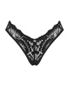 Schwarzer Slip Alessya aus floraler Spitze von Obsessive – Ansicht 3