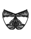Schwarzer Slip Alessya aus floraler Spitze von Obsessive – Ansicht 4