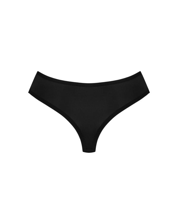 Schwarze Panties Bella Rou aus besticktem Tüll von Obsessive – Ansicht 4