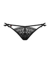 Schwarzer String Intensa aus softer Spitze mit Doppelbänder-Detail von Obsessive – Ansicht 3