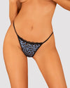 Blaues Set Nadines mit sinnlichem Hemd und Tanga | Obsessive