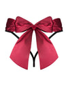 Schwarzer High-Waist-String Tienesy aus Transparent-Tüll mit Satin-Bund und Schleife von Obsessive – Ansicht 4