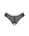 Schwarzer transparenter String Roxelia mit po-betonendem Schnitt von Obsessive – Ansicht 3