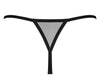 Schwarz-transparenter Riostring ouvert Novenes mit pinken Riemchen von Obsessive – Ansicht 5