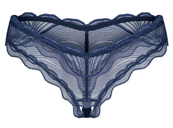 Riostring ouvert Nightly Blue in sinnlicher Transparenz von Obsessive – Ansicht 3