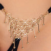 Schwarzer luxuriöser String Ouvert mit filigranem Schmuckgeflecht von Cottelli LINGERIE – Ansicht 5
