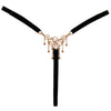 Schwarzer luxuriöser String Ouvert mit filigranem Schmuckgeflecht von Cottelli LINGERIE – Ansicht 7