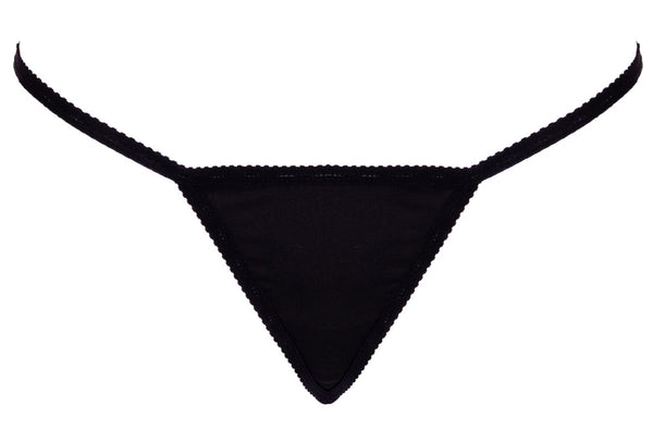 Schwarzer verführerischer String mit funkelnden Strass Akzenten von Cottelli LINGERIE – Ansicht 6