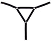 Schwarzer glamouröser Ouvert String mit funkelnden Blüten von Cottelli LINGERIE – Ansicht 7