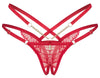 Roter Riostring ouvert Matildea im eleganten Riemenstyle von Obsessive – Ansicht 5
