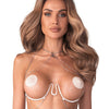 Weißer Harness-BH Lustique mit silberfarbenen Accessoires | Obsessive