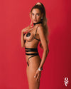 Schwarzes Harness Premisis im handgefertigten Premium-Design von Obsessive – Ansicht 3