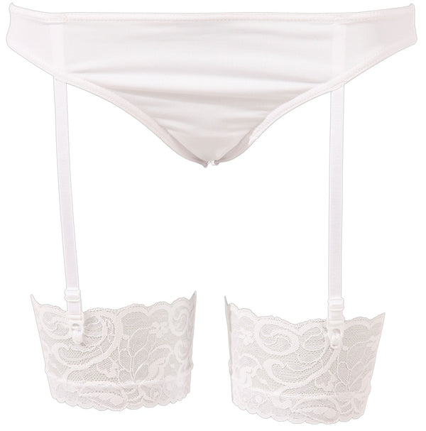Sexy Schuluniform-Kostüm mit Knotenbluse, Faltenrock und Rüschenslip von Cottelli – Ansicht 5