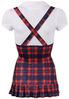 Sexy Schuluniform-Kostüm mit weißer Bluse und kariertem Rock von Cottelli – Ansicht 5