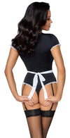 Sexy Kellnerinnen-Kostüm als Straps-Riobody mit Schürze und Spitze von Cottelli – Ansicht 5