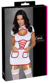 Sexy Krankenschwester-Strapskleid semi-transparent mit roten Details von Cottelli