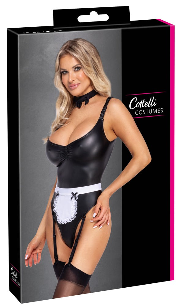 Schwarzes verführerisches Dienstmädchen Set für sündige Spiele von Cottelli COSTUMES