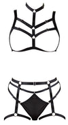 Schwarzes Harness-Set mit Bondage-Vibe aus elastischem Material von Cottelli – Ansicht 7