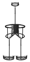 Schwarzes elegantes Harness Hersis aus Stretchriemen mit Spitze von Obsessive – Ansicht 6