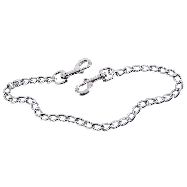 Robuste silberfarbene Metallkette mit Karabinerhaken von ZADO