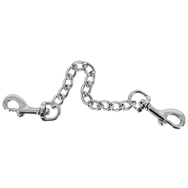 Robuste verchromte Metallkette 15 cm mit Karabinerhaken von ZADO – Ansicht 4