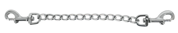 Robuste verchromte Metallkette 15 cm mit Karabinerhaken von ZADO
