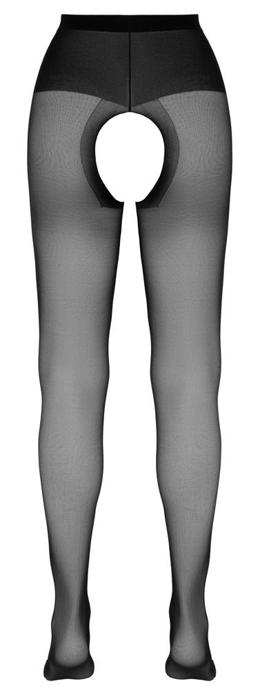 Schwarze ouvert Strumpfhose mit offenem Schritt von Cottelli – Ansicht 5