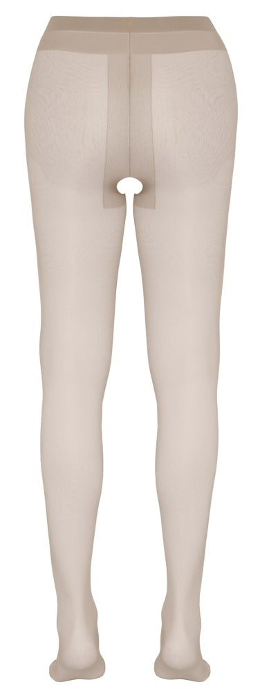 Hautfarbene Strumpfhose ouvert mit Satin-Glanz und offenem Schritt von Cottelli – Ansicht 5