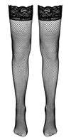 Schwarze verführerische Netzstrümpfe mit elegantem Spitzenabschluss von Cottelli LEGWEAR – Ansicht 7